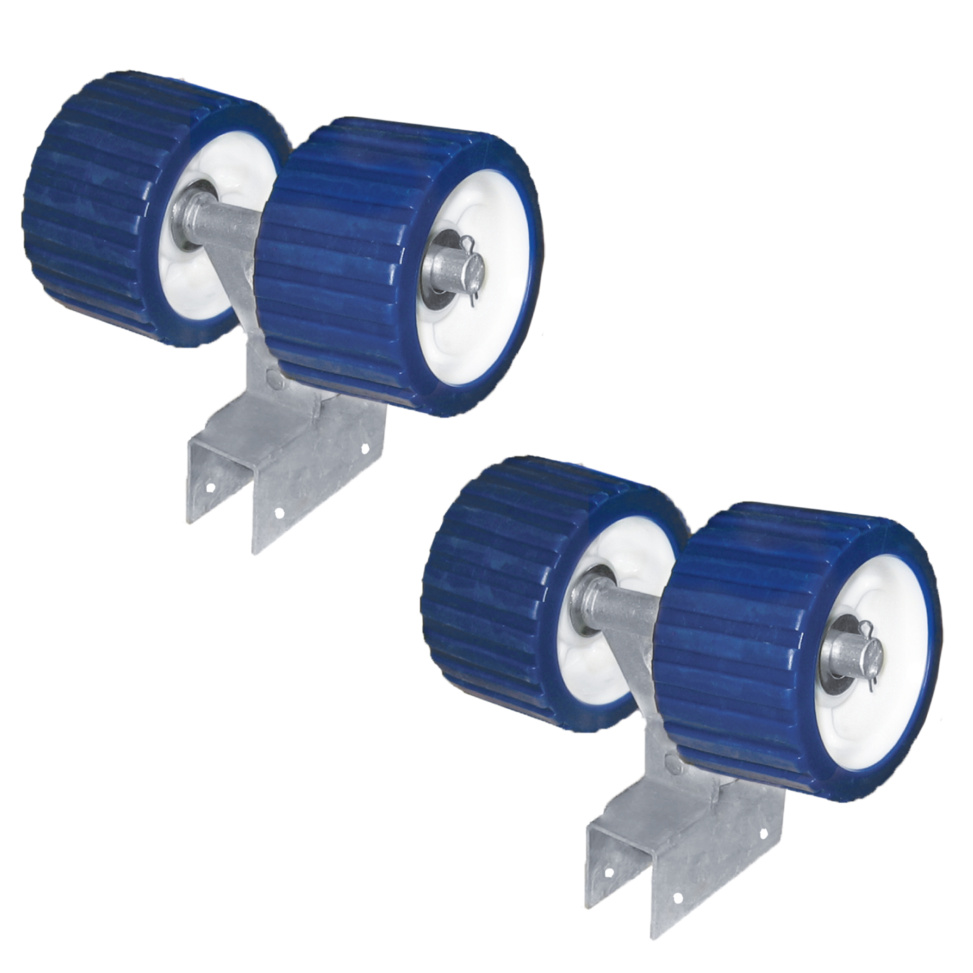 Multinautic, Pair Of Double Rollers for Boat Ramp, Length 8.25 in, Width 4.75 in, Model# 34111